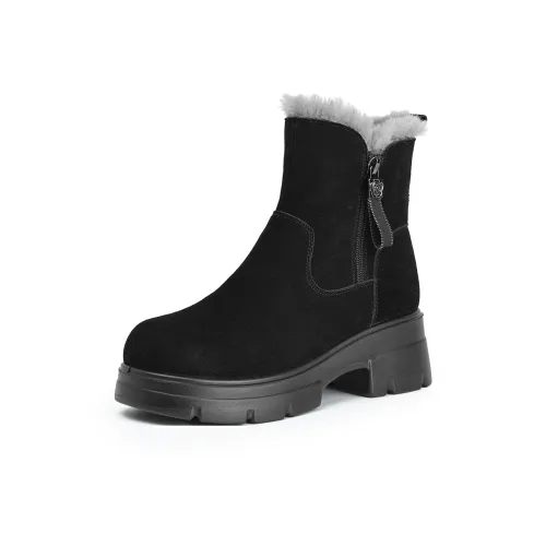 AOKANG Термический Устойчивый к истиранию Увеличивающий высоту Короткий Снегокат Женские Черный