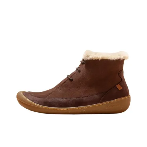 El Naturalista PAWIKAN Устойчивый к истиранию противоскользящий короткий сноубутс женский коричневый