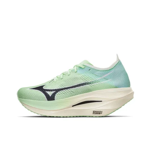 Mizuno WAVE REBELLION PRO 3 Беговые кроссовки Низкий топ Мятно-зеленый Унисекс