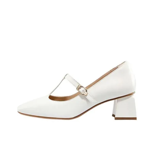 HARSON Квадратный каблук Высокие каблуки 5,3 см Женские Жемчужно-белый