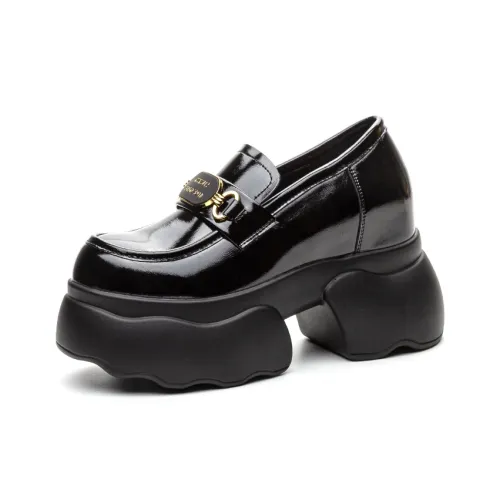 Стулек Floral Language Грубый каблук Высокие каблуки Женские