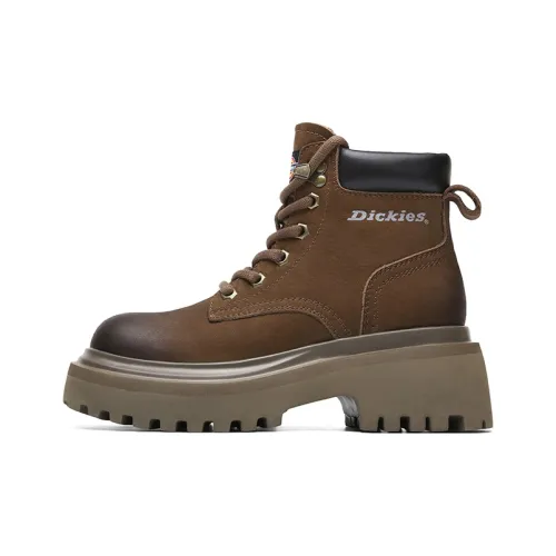 Dickies Британский Удобный Универсальный Короткий Мартин Ботин Женские Темно-Коричневый