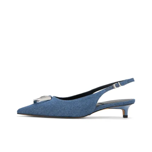 CHARLES KEITH Маленький CK Узкий каблук Высокие каблуки 3,5 см Женские Синий Черный