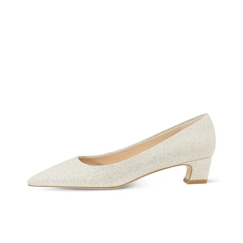 7or9 Margaret Грубый каблук Воздушный хлопок Высокие каблуки 3,5 см Женские Серебристый