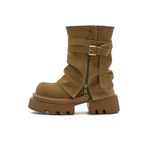 Little Sue Модный Универсальный Британский стиль Винтаж Foldover Ботинки Отделение Ботильоны Женские