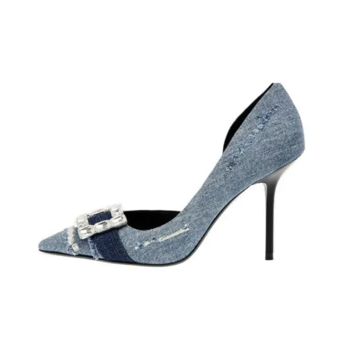 STEVE MADDEN Высокие каблуки Джинсовый синий Женские
