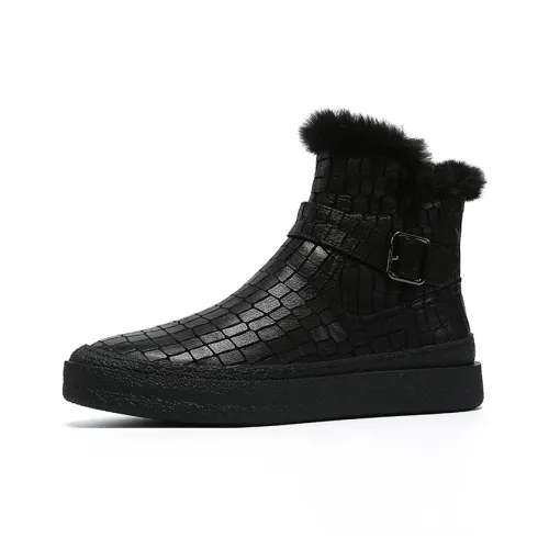 Kemaron Аbrasion Resistant Slip Resistant Теплоизоляционный Crew Сноубутсы Мужской Черный