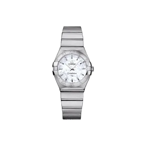 OMEGA Constellation Collection Кварцевый механизм Женские часы 27 мм Белый циферблат Корпус из нержавеющей стали