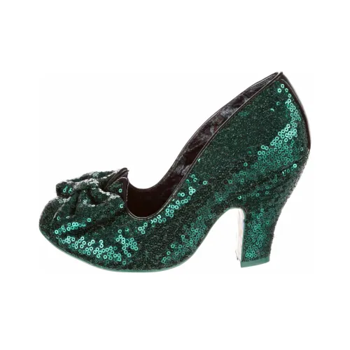 IRREGULAR CHOICE Уст в Time Широкий крой Грубый каблук Высокие каблуки 9,2 см Женские Зеленый Широкий крой