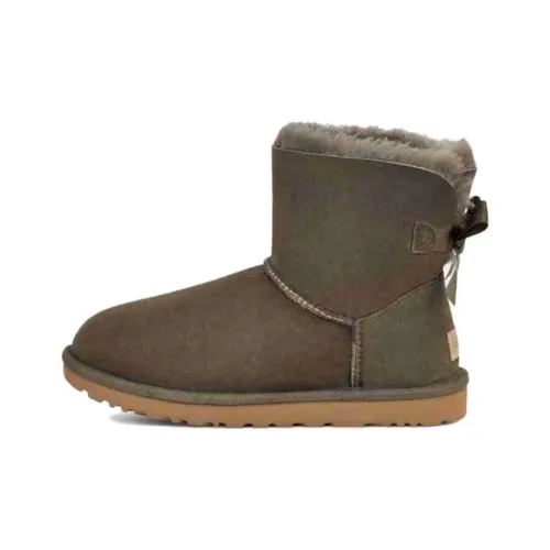 UGG Термостойкие противоскользящие короткие снегоботинки женские оливково-коричневые