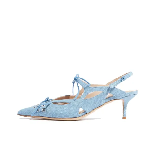 SCAROSSO Узкий каблук высокий каблук 6 см женский синий