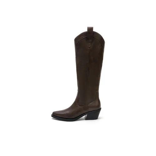 TOOMANYSHOES Hailar Высокие сапоги до колена 5 см женские