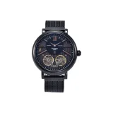 Чёрный корпус с чёрным циферблатом, сетчатая сумка