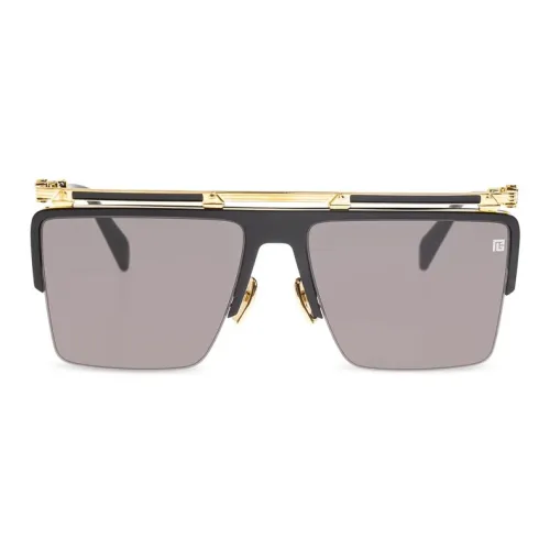 BALMAIN Ацетат Титан Нерегулярная форма Солнцезащитные очки Унисекс Черный