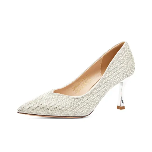 SANTA BARBARA POLO RACQUET CLUB Узкий каблук Высокие каблуки 7,5 см Женские Серебряный