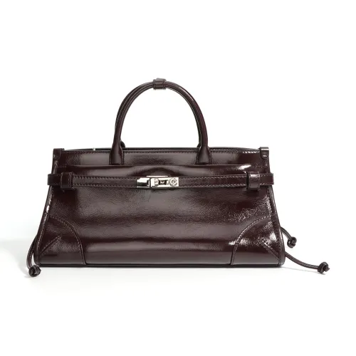 COURONNE Сумка через плечо из крупнозернистой текстуры кожа коровы женская черная галлон фиолетовый экрю светло-молочно-чайный черный