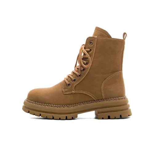 La Chapelle Короткий Мартин Boot Платформа Женские CAMEL