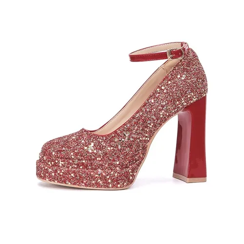 Zubumei Грубый каблук Высокие каблуки 11 см Женские