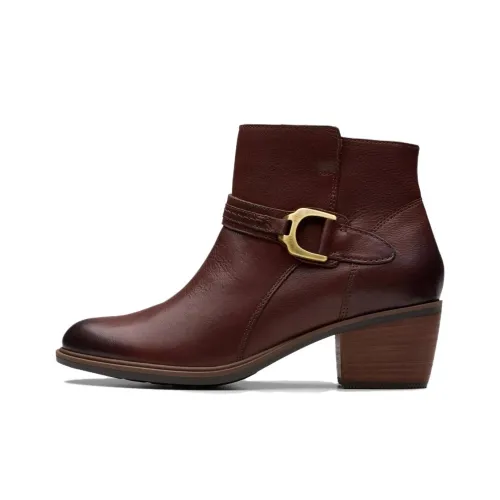 Clarks Ботильоны Женские, цвет бургундский