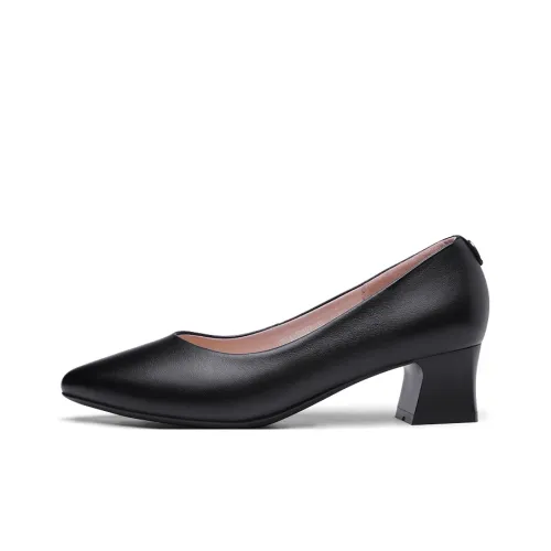 Strongman 3515 Женская Весенний Осенний Низкий Воротник Грубый Каблук Офисная Коммутация Работа Обувь