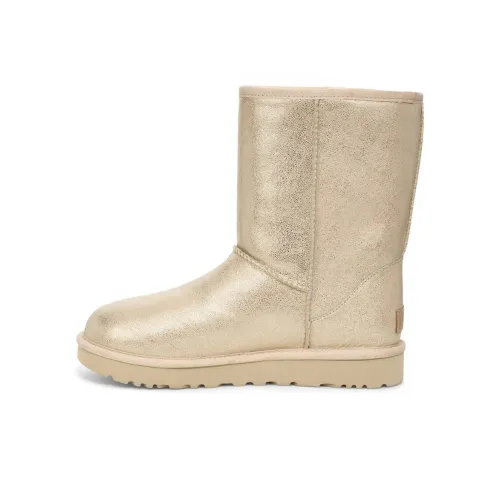 UGG CLASSIC SHORT Термический противоскользящий покрытие Crew Сноубутсы Женские Золотой