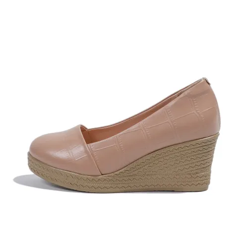 Mulinsen Клин-каблук Высокие каблуки Женские Телесного цвета