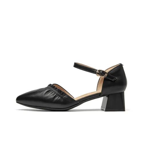 Spider King Квадратный каблук Высокие каблуки 4CM Женские Черный