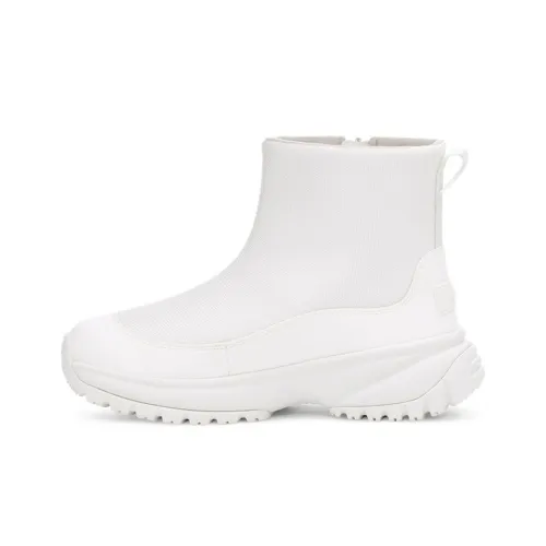 UGG Yose Zip Термический Устойчивый к истиранию Низ Резистентный Короткий Снегобут Женские Белые