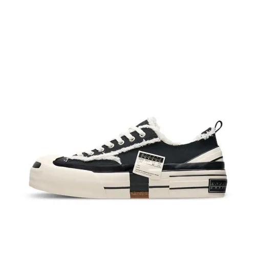 VESSEL Классический Open-Ended Smile Low Top Canvas Shoes Unisex Beige Black