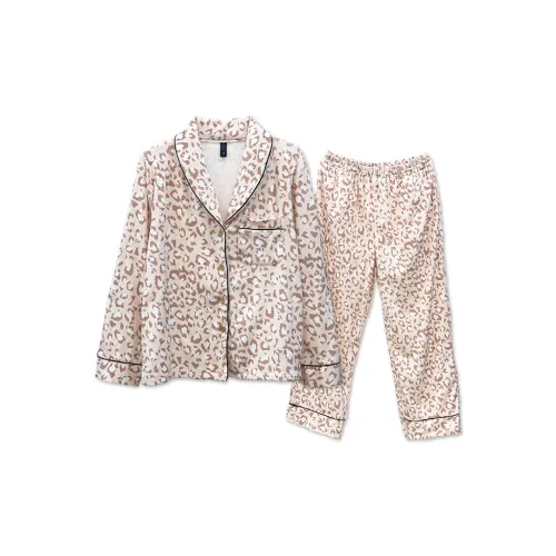 Slimma Pajama Комплект Женский Розовый Леопард с принтом