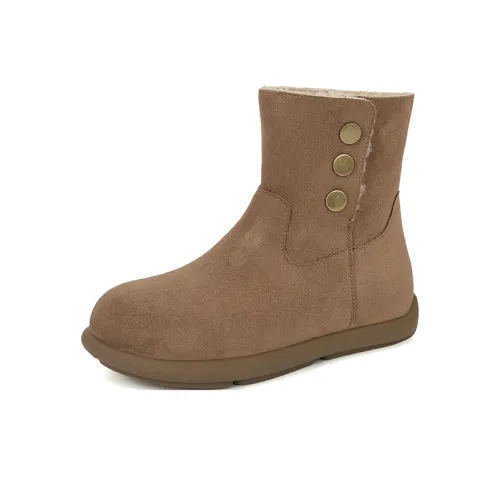 JOSINY Термический Увеличение Высоты Короткие Снежные Ботинки Женские CAMEL