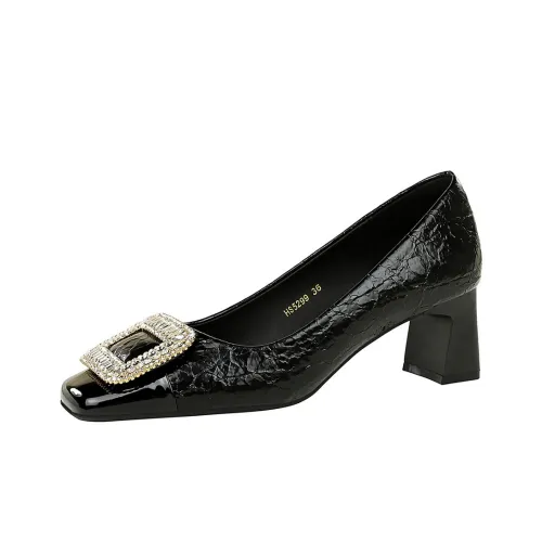 Bamiti As if treading on level ground Грубый каблук Высокие каблуки Женские