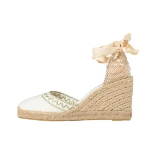 Castañer Клин-каблук Высокие каблуки Женские Белые Бежевые