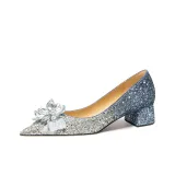 Звездно-голубой [Квадратный каблук]