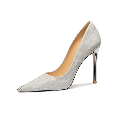 Lily Wei Romantic Galaxy Узкий каблук Высокие каблуки 10 см Женские Серебряный