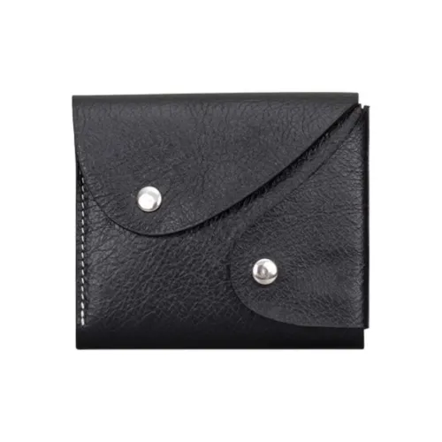 HELIUYUZHOU Кошелек из лайнерной коровьей кожи Унисекс Черный