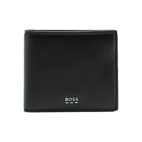BOSS Кожа Кошелек Мужской Черный