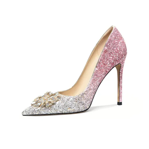 Lily Wei Romantic Galaxy Узкий каблук Высокие каблуки 10 см Женские Градиентный красный