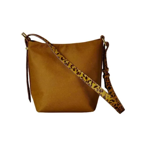 HELIUYUZHOU Нейлоновая ведрообразная сумка плечевая сумка среднего размера женская кофейного цвета