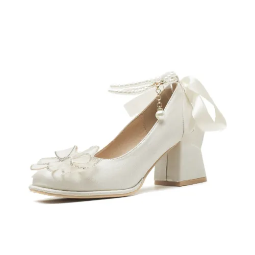 CHERRY KALIKA Грубый каблук Высокие каблуки Женские Шампанское