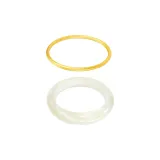 Шампанское Луна Step and Echo Dingdang Браслет [Золотой Простой Круг]