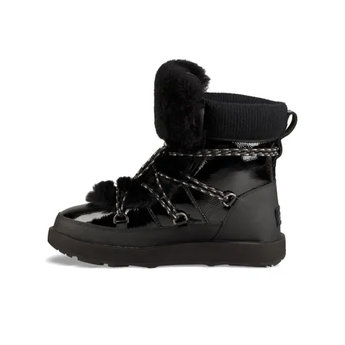 UGG Highland Термостойкие противоскользящие короткие снегоботинки женские черные