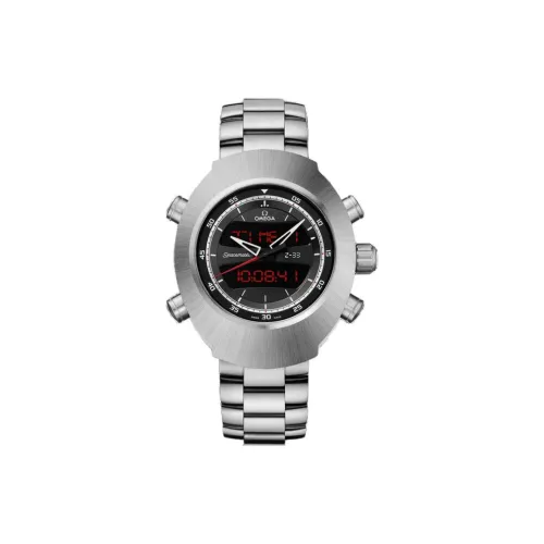 OMEGA SPEEDMASTER Collection Кварцевый механизм Мужские часы Часы 43 мм Черный циферблат Титановые корпуса часов Титановый ремешок