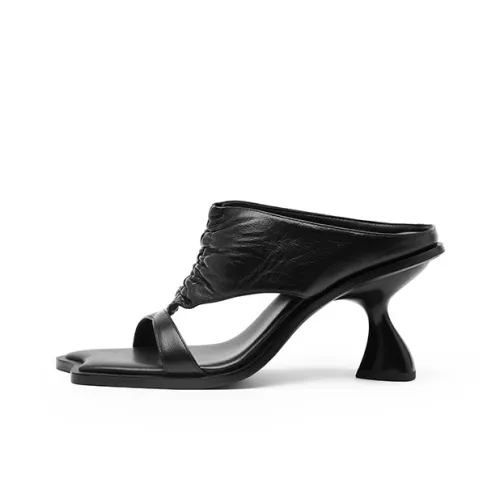 SUGARSU Женские высокие сапоги до колена черные