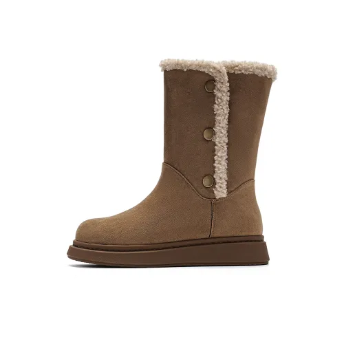 EBLAN Сноубутсы Хаки с флисовой подкладкой Женские