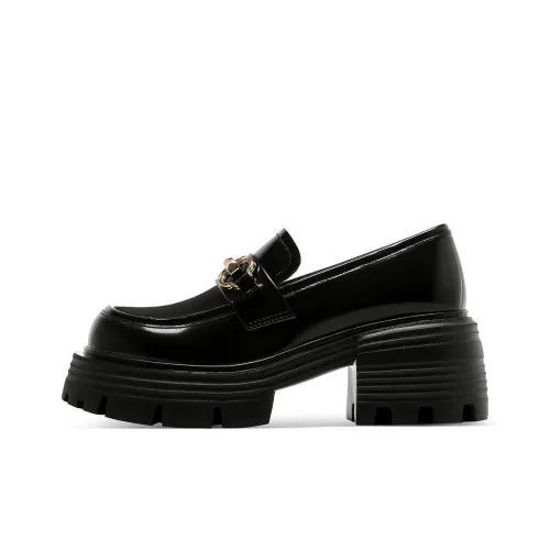 ST SAT Грубый каблук Высокие каблуки 7 см Женские Черный