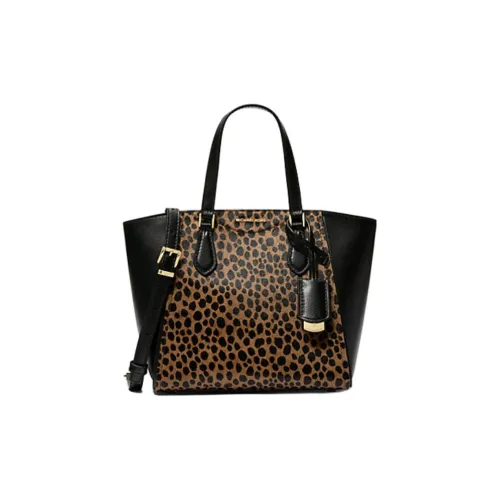 MICHAEL KORS TARYN Сумка из кожи теленка маленькая на одном плече женская коричневая и черная