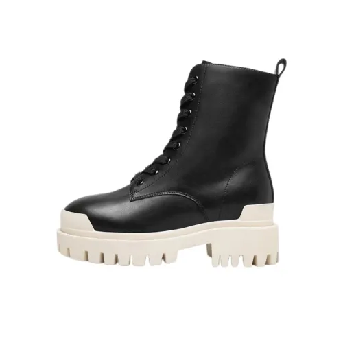 He Jinchang Короткий Мартин Boot Женские Черный