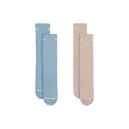 NIKE 2 шт Синий+Розовый Унисекс MID Носки до икры