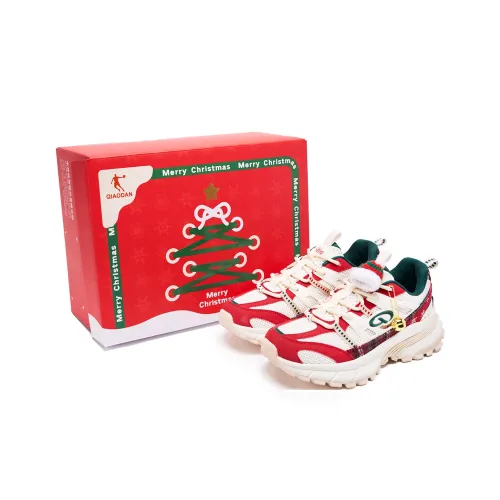 QIAODAN Kaiyuan V3 Устойчивый к истиранию Легкий Увеличивающий Высоту Низкий Топ Повседневный Женский Айвори Карповый Красный